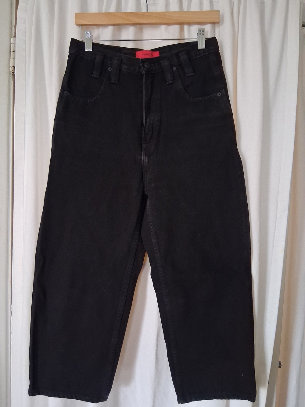 Eckhaus Latta Black Relaxed High Rise Jeans